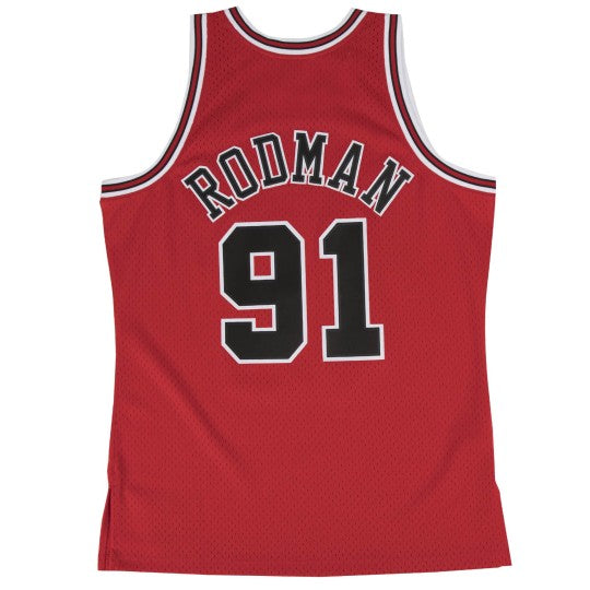 CHICAGO BULLS DENNIS RODMAN 91 ROUGE