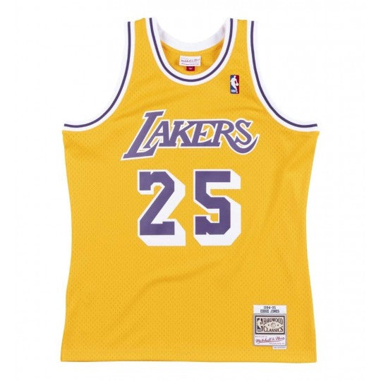 Los Angeles Lakers Eddie Jones 25 JAUNE