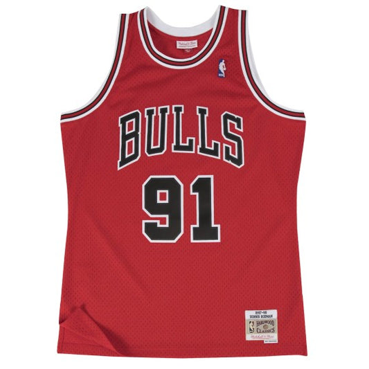 CHICAGO BULLS DENNIS RODMAN 91 ROUGE